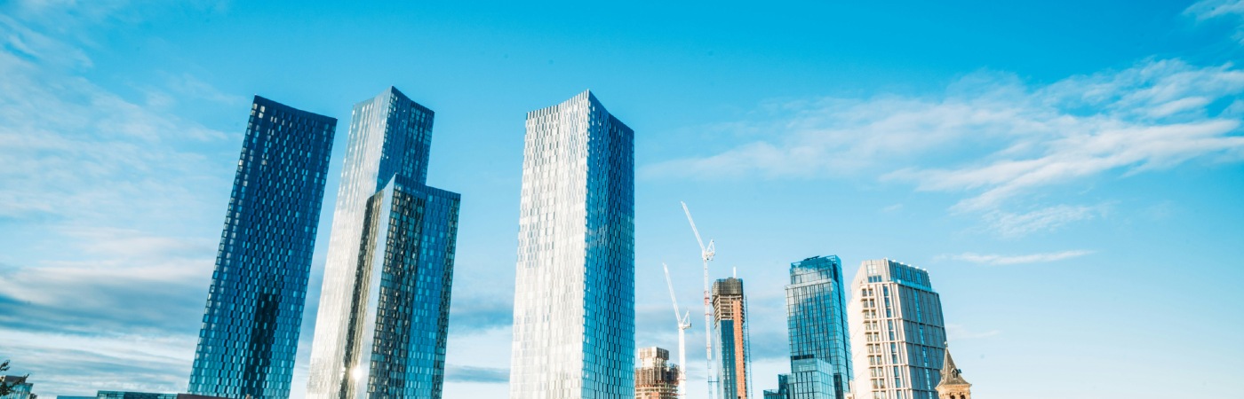 Manchester skyline.