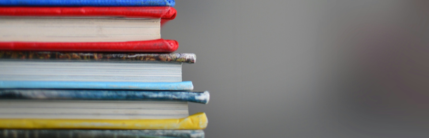 A pile of books.